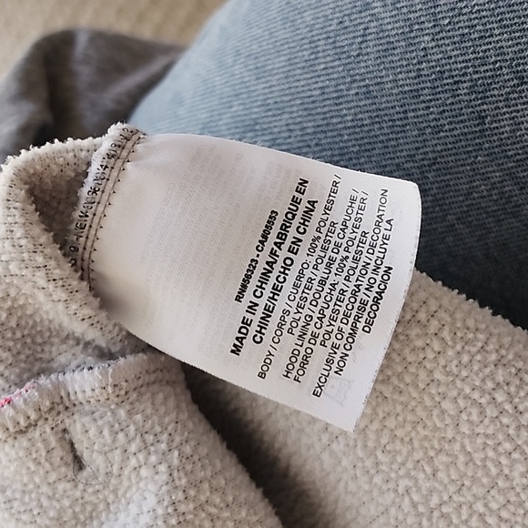 Girls Nike Dri-Fit Hooded Sweatshirt Gray/Pink - Picture 8 of 8